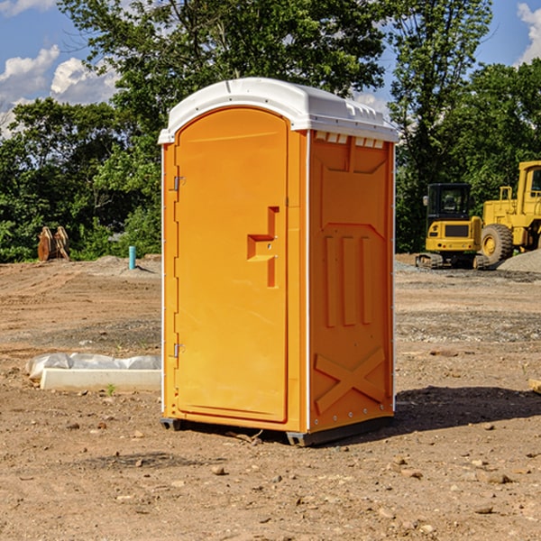 how often are the portable restrooms cleaned and serviced during a rental period in West Newfield Maine